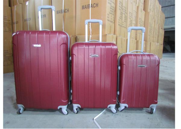 Colored Waterproof Luggage Set 4 Wheels ABS Hard Shell With Combination Lock