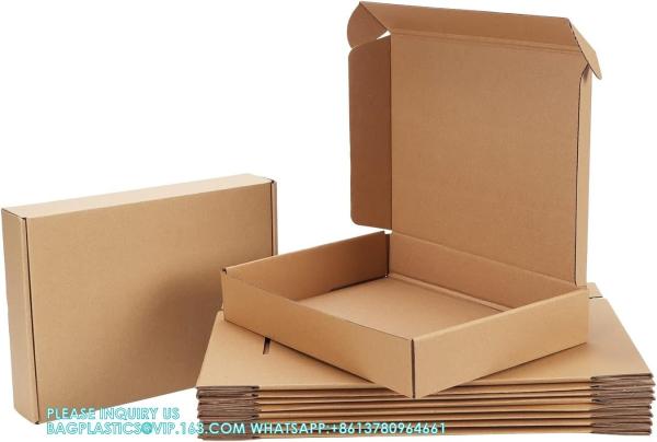 Shipping Boxes Set Of 20, Brown Corrugated Cardboard Literature Mailer Box For Packaging, Mailing, Business