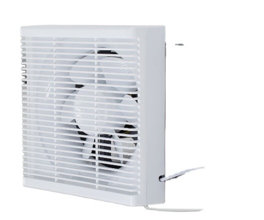 Mass Production 6 Inch White Plastic Square Exhaust Fan for Bathroom Ventilation