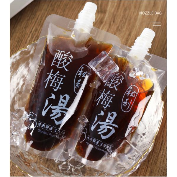 150ml 200ml Transparent Spout Pouch Packaging Liquid Bags Recyclable