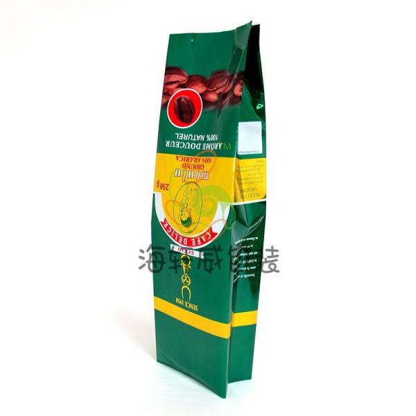 Bolsa de Stand Up Reusable Laminada sob medida Embalagem de alimentos de lado Bolsa de café de plástico de alumínio com válvula