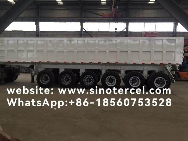 Steel Transportation Semi Tipper Truck Six Axle Semi Tipper Trailer