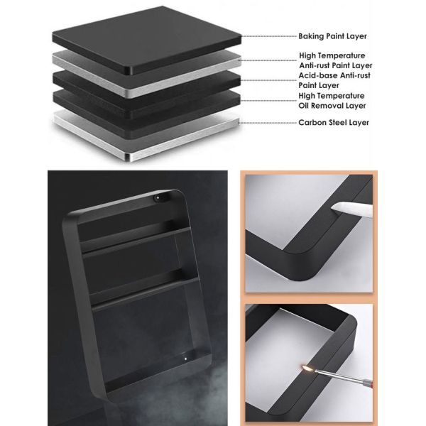 Multi Layer Wall Mounted Kitchen Shelf For Condiment Bottle Jar Spice