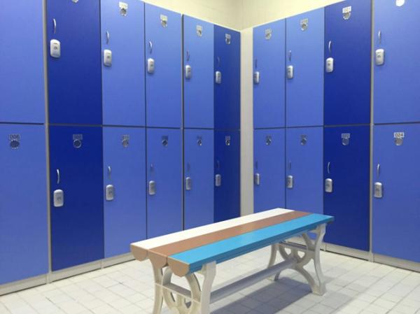 Lightweight Two Tier Lockers , Blue Swimming Pool Lockers H2000 * W933 * D450mm