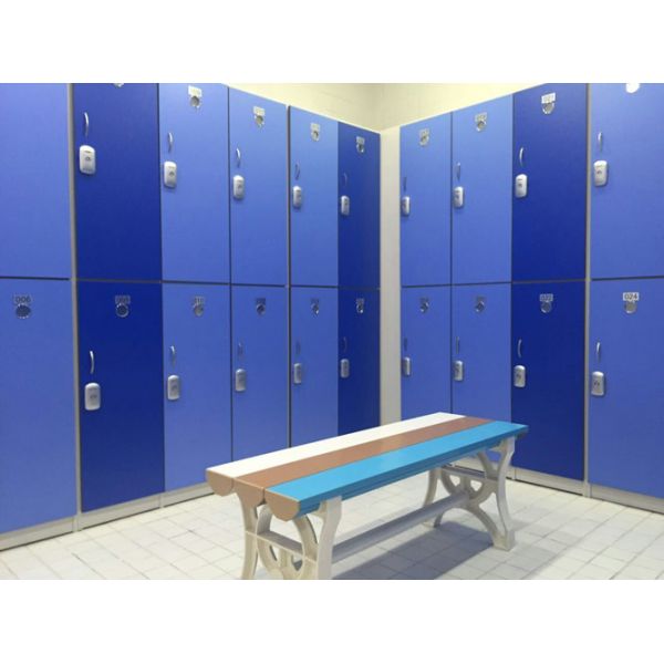 Lightweight Double Tier Lockers , Blue Door Staff Room Lockers For Hospitals