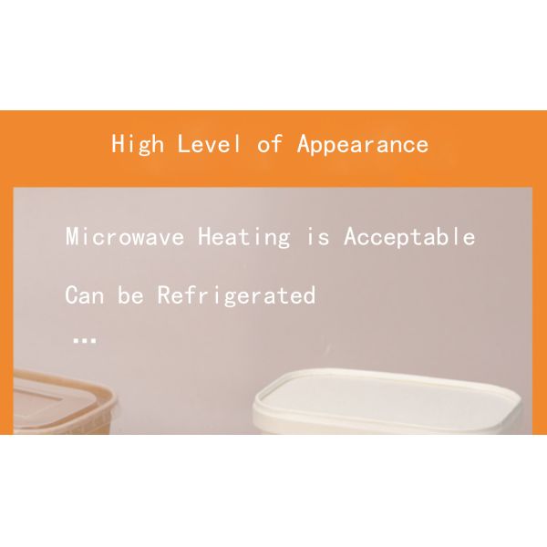 Custom Disposable Biodegradable Paper Bowl Heatable Kraft Waterproof Packaging Food Container Lunch Box