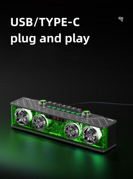 G06 Colorful LED RGB Bluetooth Speaker V5.3 Monster Airmars G06 Multimedia Speaker 4000mAh