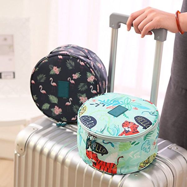 Round Design Undergarment Travel Bag / Travel Lingerie Organiser Lightweight