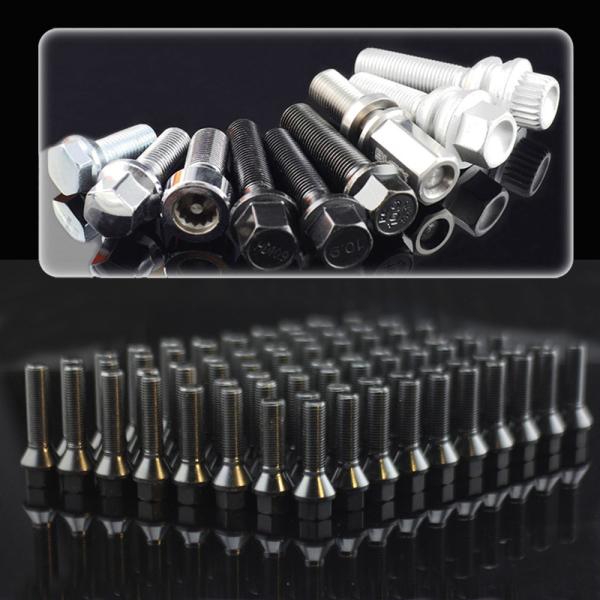 Grade 10.9 Extended Bmw Wheel Bolts Black Shank 44mm For BMW F Chassis G Chassis & Mini