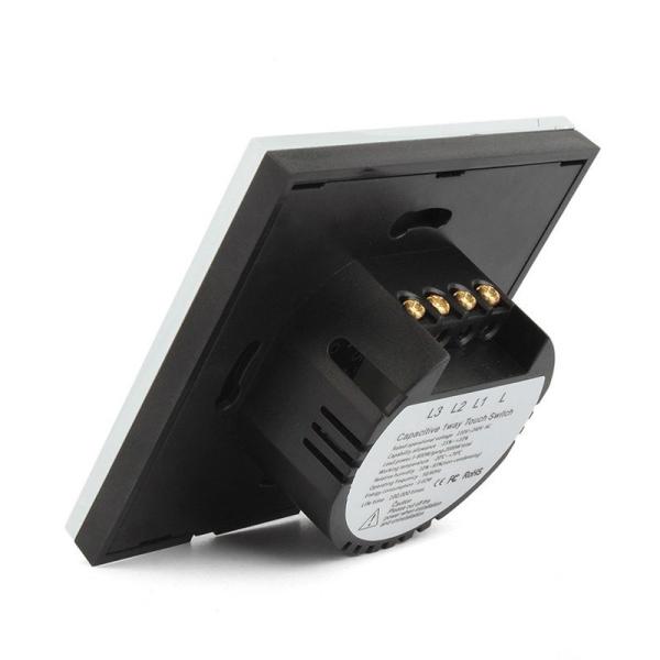 EU Standard Crystal Glass Panel Touch Screen light Switch 1 gang/2 gang/3gang Remote Control Wireless Switch with LED
