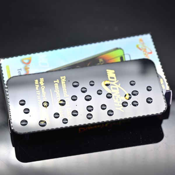 Стеклянная защитная пленка для экрана с бриллиантовыми кружевами для iPhone 15PRO MAX