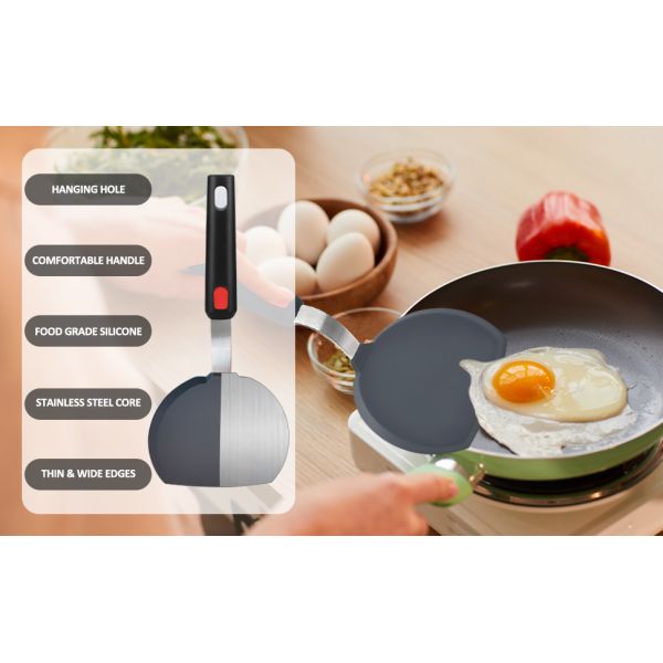 11 шт Силиконовый шпатула Тернер Силиконовый кухонный инвентарь Кухонные приборы набор Кухонный кухонный инструмент Шпатулы для блинчиков яйца рыбы