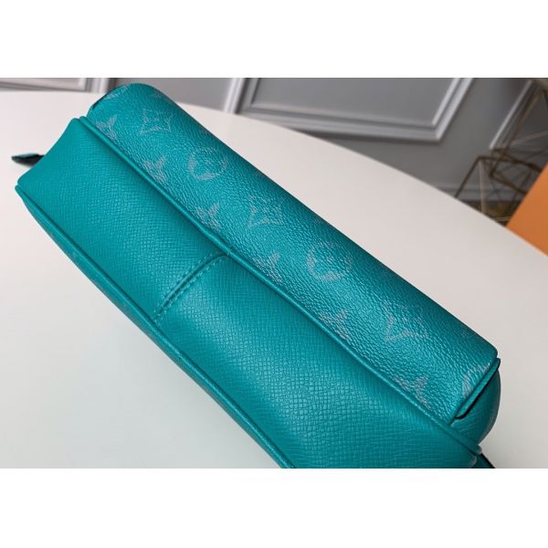 Black Square Taiga Leather Message Luxury Cross Body Bag Single Shoulder