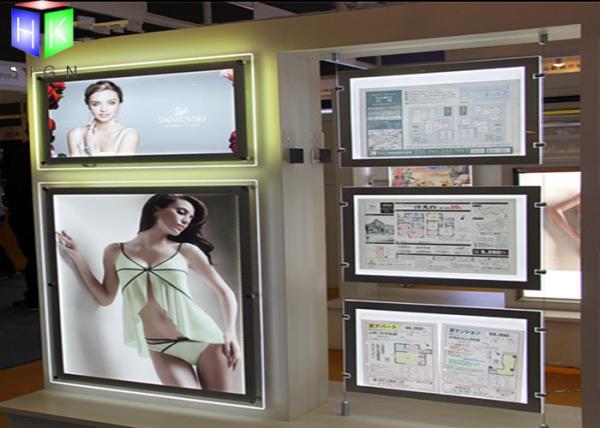 Real Estate Acrylic LED Light Box / Window LED Light Pocket Displays Small