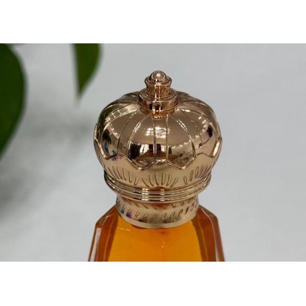 Customzied Elegant Gold Zamak Metal Perfume Cap Zinc Alloy Perfume Bottle Tops
