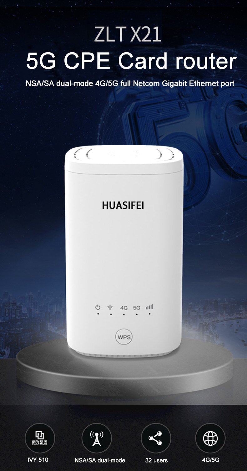 Порт LAN гигабита электропитания DC маршрутизатора 12V маршрутизатора 5g Cpe X 21 5G беспроводной