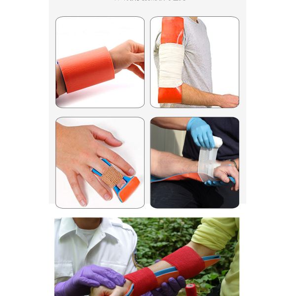 Equipo de rescate de emergencia enrollable, férulas de aire para inmovilización de fracturas, resistente al agua