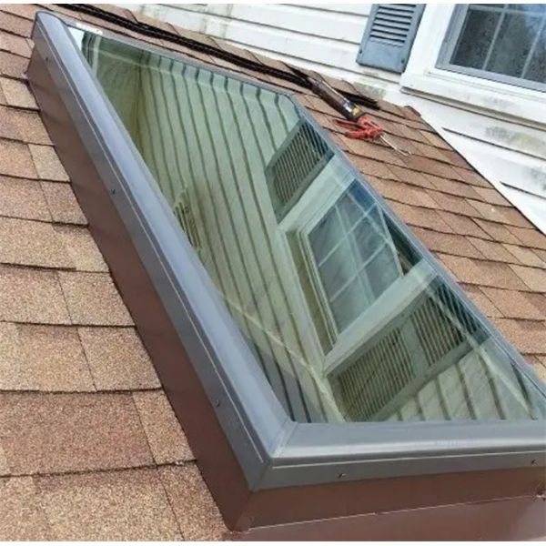 5 27A 55 9A 5 12A 5 Glass Aluminum Fixed Skylight For Level 9 Wind Pressure Resistance