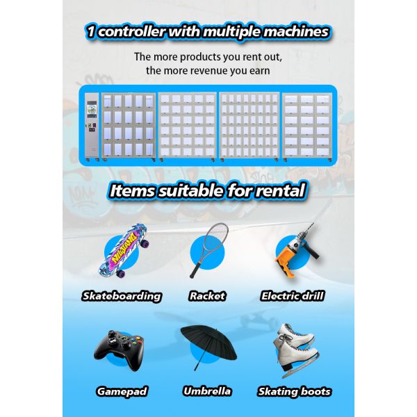 Golf Club Rental Locker Vending Machine With Card Reader Suitable for Golf Courses, Resorts