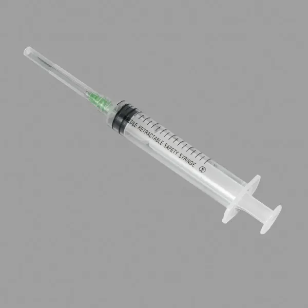 Disposable Safety Manual Retractable Syringe with Fixed Needle