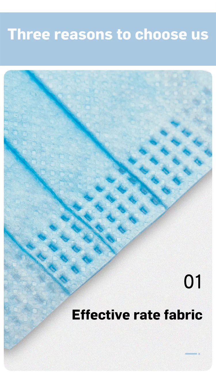 Breathable Disposable Mouth Mask 3 Layer Anti Dust Earloop Non Irritating