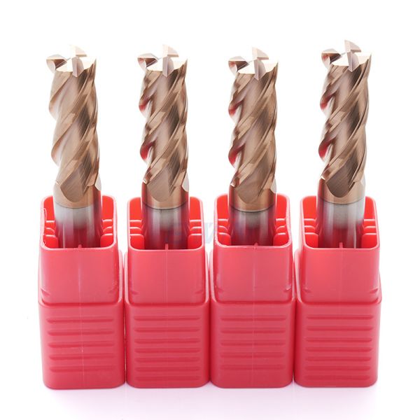 Square End Mill, HRC55, 4 флейты, Карбид, ТиСиН-покрытие