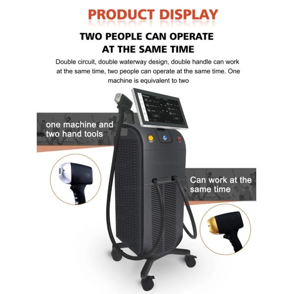 12x18mm2/12*28mm Spot Size 808nm Diode Laser Hair Removal Machine Painless