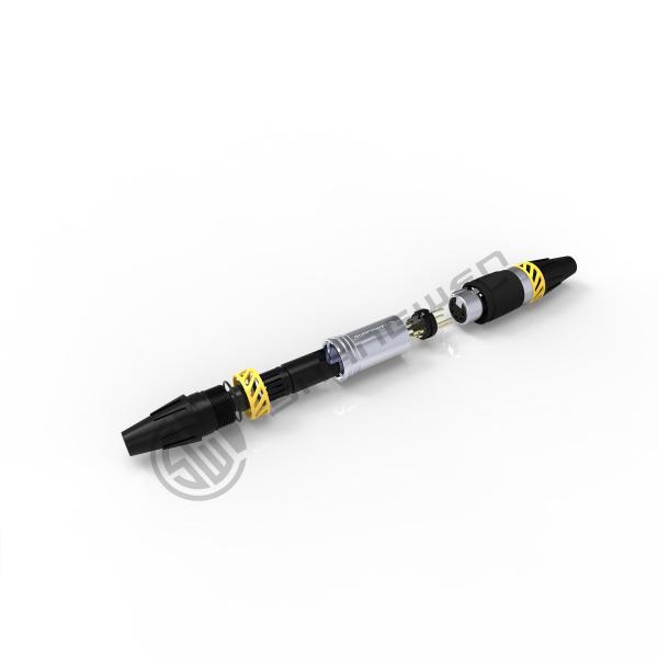 7.5A XLR Connector 5 Pin Waterproof IP65 Silver Male Plug For Audio