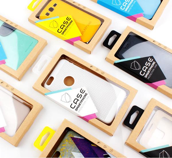 Custom Logo Print High Quality Phone Case Box with PVC Insert 171x95x16 mm Packaging Box