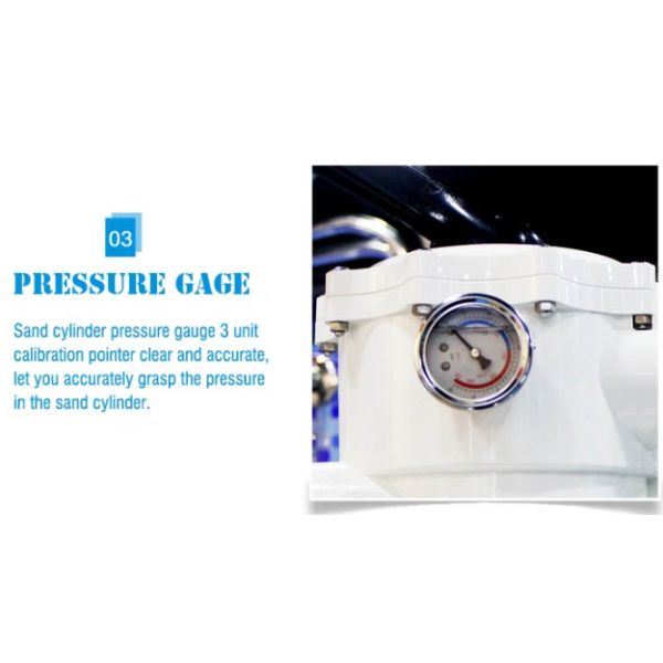 UV Proof Stainless Steel Pool Filter Tank 16.4 - 38.4 M3 / H Flow For Swimming Pool