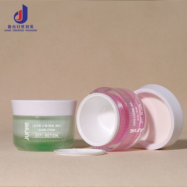 50ml Empty Double Wall Acrylic Plastic Jar Face Cream Cosmetic Container Jar With Screw Lid Body Scrub Cream Jars
