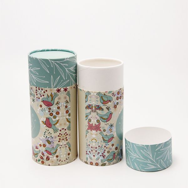 Printing Flower Tea Packaging Box Recyclable Food Paper Cans Packaging