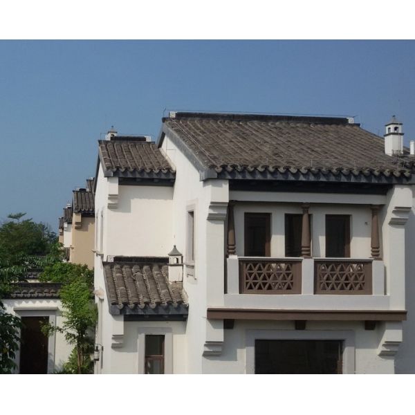 20*20cm Carreaux de toit bon marché de style ancien chinois en argile carreaux plats panneau carreaux auvents carreaux pour la maison chinoise