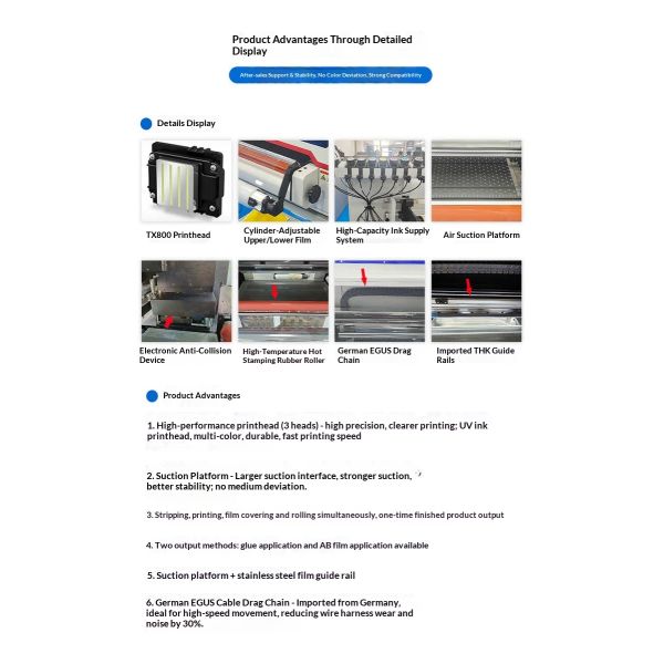 Full Automatic Uv Dtf Printer Machine 42CM Multifunctional Laminating A2 Uv Dtf Printer with XP600 Head