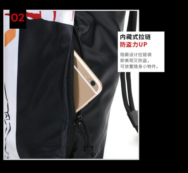 Foldable Students Waterproof Drawstring Bag Medium Size Customized Logo