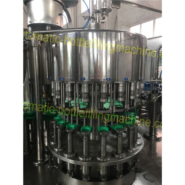 Non Gas Liquid Glass Bottle Filling Machine High Automatization Hot Filling Labeling Line