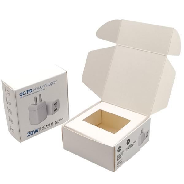 Caja de papel para cargador, impresión a color, caja de embalaje para interruptor, caja personalizada con logotipo, cartón blanco, caja plegable tipo avión
