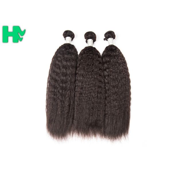 8’’-30’’ Virgin 100% Natural Human Hair Extensions Kinky Straight Double Weft