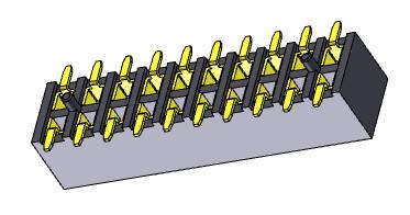 2.00mm Low Profile Female Header SMT TYPE 2*2PIN To 2*40PIN