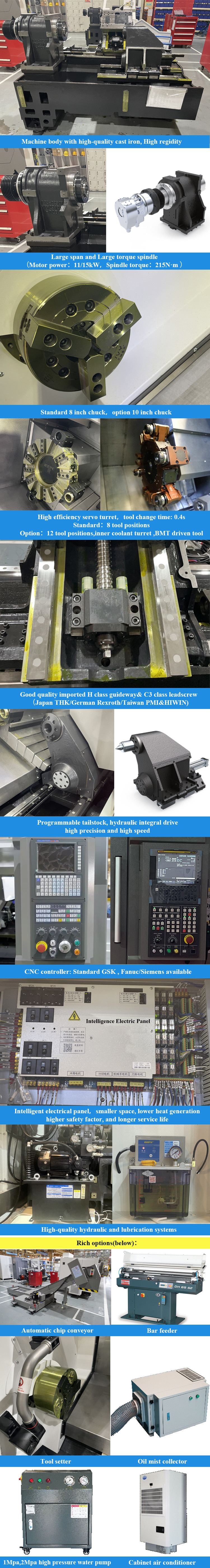 Точные наклонные кровати CNC токарный станк IT35L высокозатратные производительность SMTCL CNC токарный станк для металла