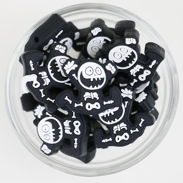 Silicone seguro de 100% que sai os dentes os grânulos Não-tóxicos para grânulos focais do silicone dos bebês e das crianças DIY o Dia das Bruxas