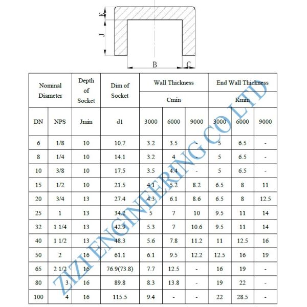 Steel Caps Forged Pipe Fittings Socket Weld 2 