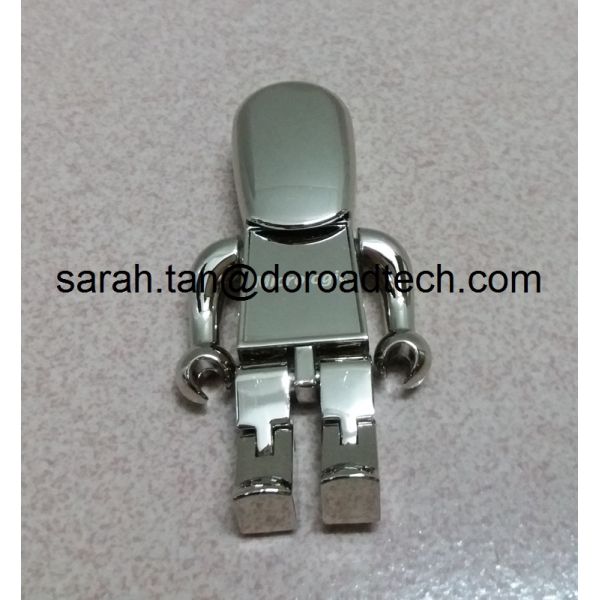 High Quality ALL Metal Robot USB Flash Drive 2.0, Gift USB Drives with Laser Printing Logo