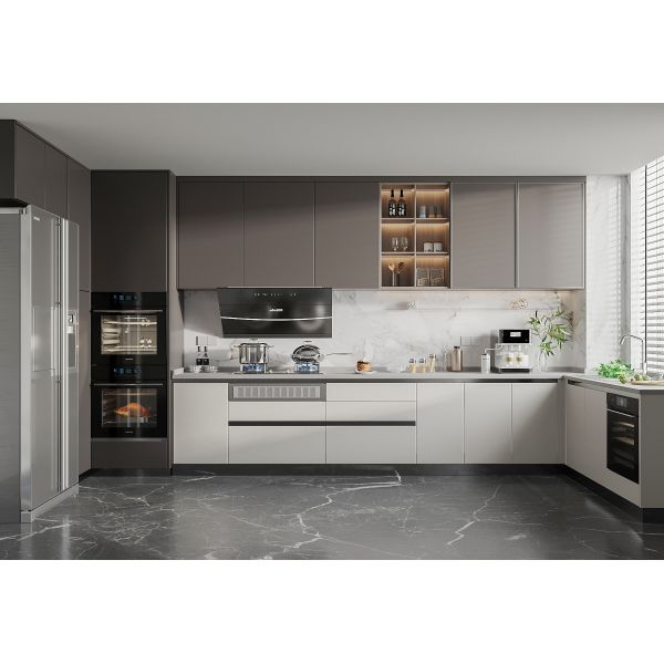 Premium Complete Island Modern Luxury Kitchen Cabinets For Environmental Friendly