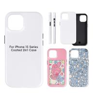 3D PC Coated 2 In 1 Tough Sublimation Phone Cases For IPhone 15 16 Pro
