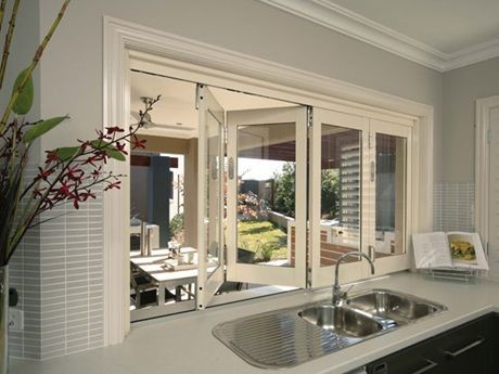 Sound Insulation Aluminum Sliding Folding Window Double Glazing frameless folding glass window bi-fold window