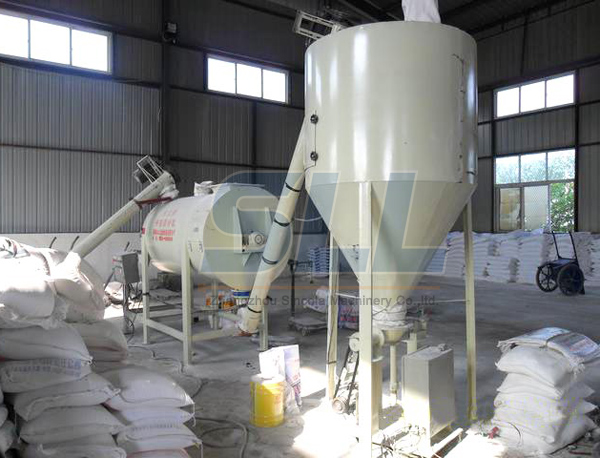 Automatic Feeding Dry Mix Mortar Production Line With River Sand Cement Fly Ash Material