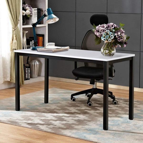 Home Work White Single Office Table Wooden Computer Table Desk