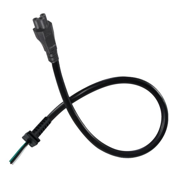 IEC C5 to SR Power Cable with Strain Relief for Custom Wiring