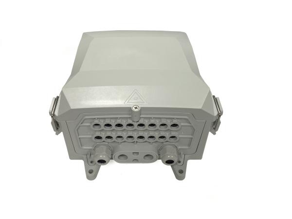 YINGDA IP65 Grey / White Fiber Splitter Distribution Box 8 - 24 Ports Fiber Splitter Box